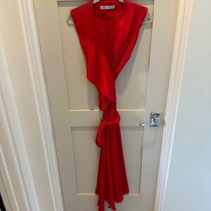 Zara silk like maxi dress